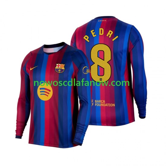 Koszulka FC Barcelona Pedri 8 Męska Domowy Komplet 2026-2027 Długie Rękawy