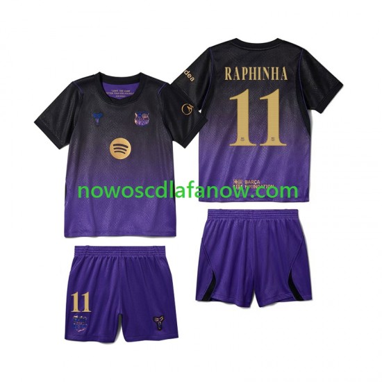 Koszulka FC Barcelona Raphinha 11 Dziecięca Wyjazdowy Komplet 2026-2027 Krótkie Rękawy