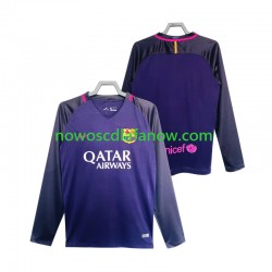 Koszulka FC Barcelona 2016 2017 Retro Męska Wyjazdowy Komplet Długie Rękawy
