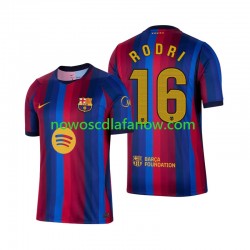 Koszulka FC Barcelona Rodri 16 Męska Domowy Komplet 2026-2027 Krótkie Rękawy