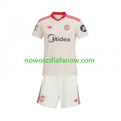 Koszulka Sevilla FC Retro Dziecięca Domowy Komplet 2025-2026 Krótkie Rękawy