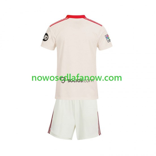 Koszulka Sevilla FC Retro Dziecięca Domowy Komplet 2025-2026 Krótkie Rękawy