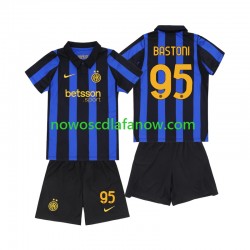 Koszulka Inter Mediolan Alessandro Bastoni 95 Dziecięca Domowy Komplet 2026-2027 Krótkie Rękawy