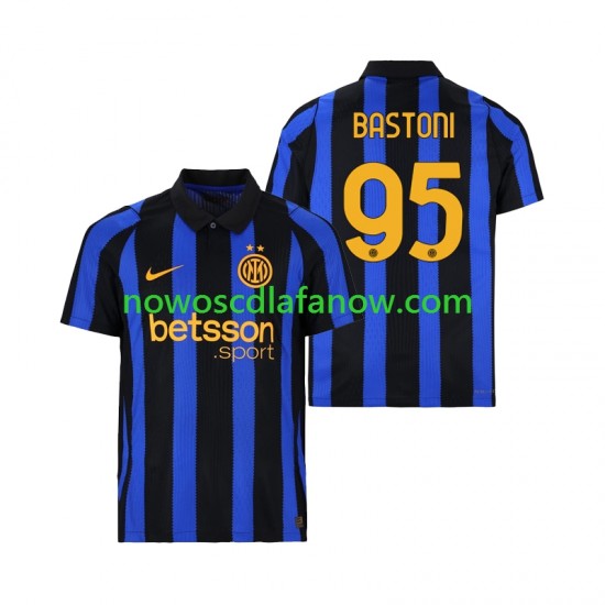 Koszulka Inter Mediolan Alessandro Bastoni 95 Męska Domowy Komplet 2026-2027 Krótkie Rękawy
