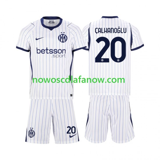Koszulka Inter Mediolan Hakan Calhanoglu 20 Dziecięca Wyjazdowy Komplet 2026-2027 Krótkie Rękawy