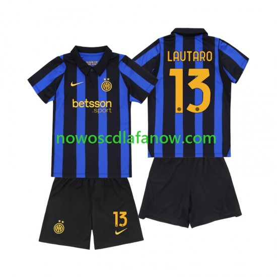 Koszulka Inter Mediolan Lautaro Martinez 13 Dziecięca Domowy Komplet 2026-2027 Krótkie Rękawy