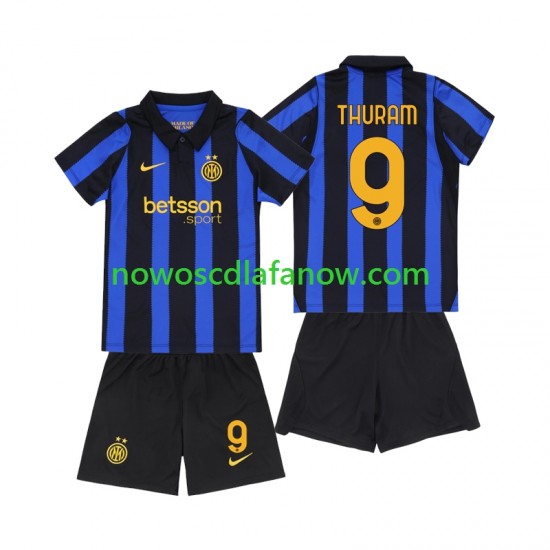 Koszulka Inter Mediolan Marcus Thuram 9 Dziecięca Domowy Komplet 2026-2027 Krótkie Rękawy