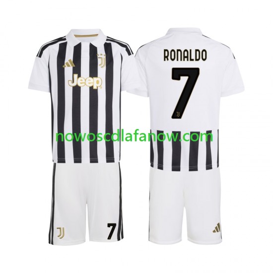 Koszulka Juventus Cristiano Ronaldo 7 Dziecięca Domowy Komplet 2026-2027 Krótkie Rękawy