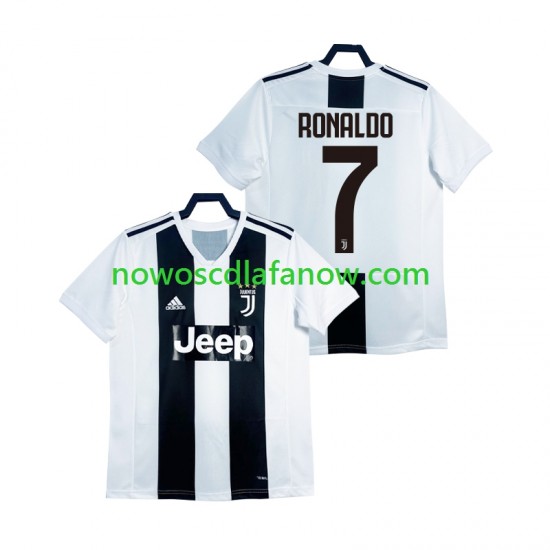 Koszulka Juventus Cristiano Ronaldo 2018 2019 Retro Męska Domowy Komplet Krótkie Rękawy