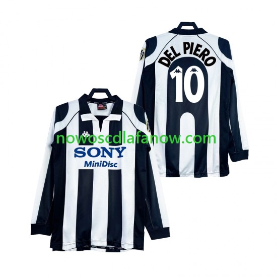 Koszulka Juventus DEL PIERO 10 1997 Retro Męska Domowy Komplet 1998 Długie Rękawy