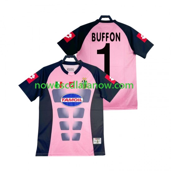 Koszulka Juventus Buffon 1 Bramkarskie Retro Męska Wyjazdowy Komplet 2002-2003 Krótkie Rękawy