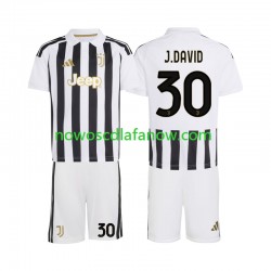 Koszulka Juventus Jonathan David 30 Dziecięca Domowy Komplet 2026-2027 Krótkie Rękawy