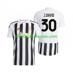 Koszulka Juventus Jonathan David 30 Męska Domowy Komplet 2026-2027 Krótkie Rękawy
