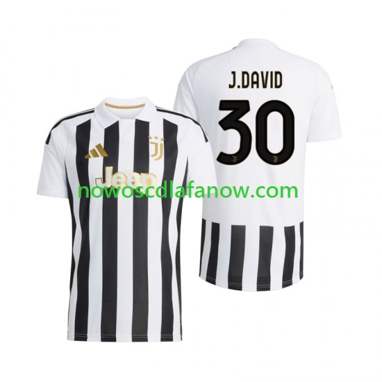 Koszulka Juventus Jonathan David 30 Męska Domowy Komplet 2026-2027 Krótkie Rękawy