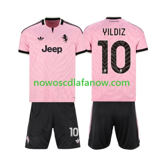 Koszulka Juventus Kenan Yildiz 10 Dziecięca Wyjazdowy Komplet 2026-2027 Krótkie Rękawy