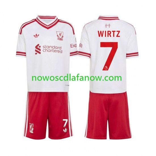 Koszulka Liverpool Florian Wirtz 7 Dziecięca Wyjazdowy Komplet 2026-2027 Krótkie Rękawy