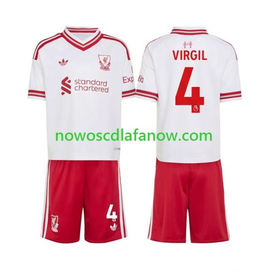 Koszulka Liverpool Virgil van Dijk 4 Dziecięca Wyjazdowy Komplet 2026-2027 Krótkie Rękawy