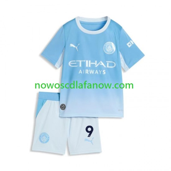 Koszulka Manchester City Erling Haaland 9 Dziecięca Domowy Komplet 2026-2027 Krótkie Rękawy