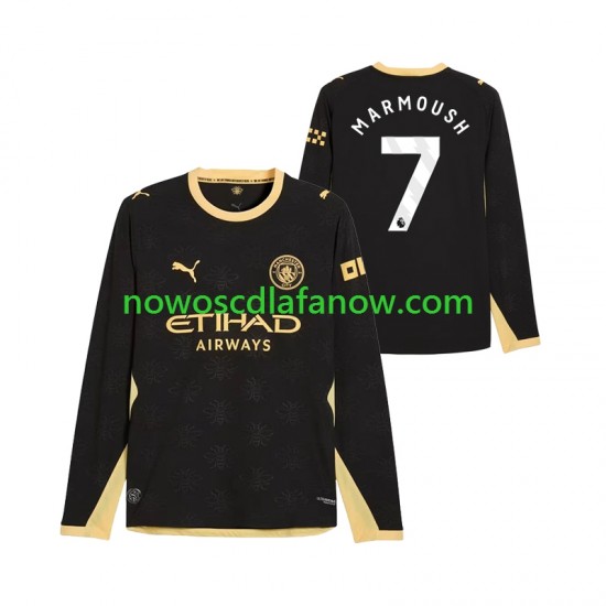 Koszulka Manchester City Omar Marmoush 7 Męska Wyjazdowy Komplet 2026-2027 Długie Rękawy