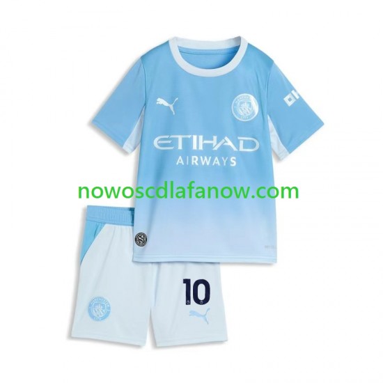 Koszulka Manchester City Rayan Cherki 10 Dziecięca Domowy Komplet 2026-2027 Krótkie Rękawy