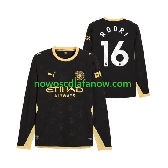 Koszulka Manchester City Rodri 16 Męska Wyjazdowy Komplet 2026-2027 Długie Rękawy