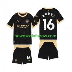 Koszulka Manchester City Rodri 16 Dziecięca Wyjazdowy Komplet 2026-2027 Krótkie Rękawy