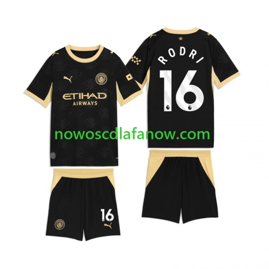 Koszulka Manchester City Rodri 16 Dziecięca Wyjazdowy Komplet 2026-2027 Krótkie Rękawy
