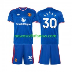 Koszulka Manchester United Benjamin Sesko 30 Dziecięca Wyjazdowy Komplet 2026-2027 Krótkie Rękawy