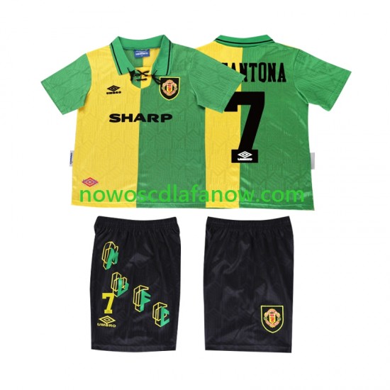 Koszulka Manchester United CANTONA 7 1992 Retro Dziecięca Trzeci Komplet 1994 Krótkie Rękawy
