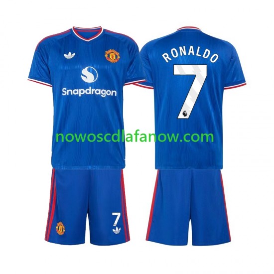 Koszulka Manchester United Cristiano Ronaldo 7 Dziecięca Wyjazdowy Komplet 2026-2027 Krótkie Rękawy