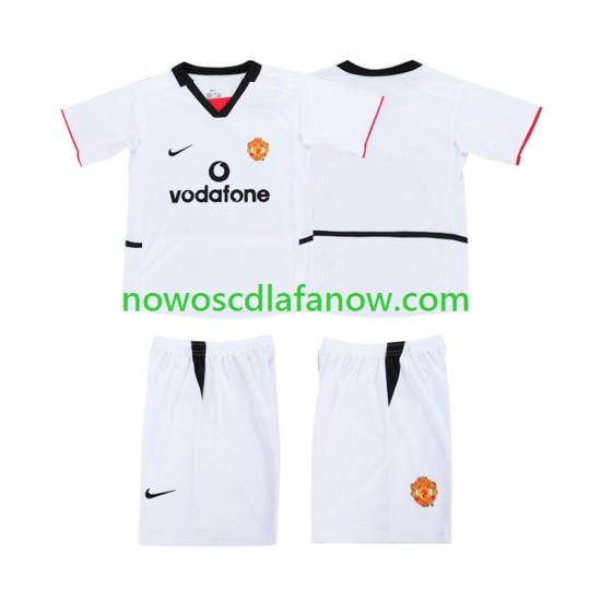 Koszulka Manchester United 2003 Dziecięca Wyjazdowy Komplet 2002 Krótkie Rękawy