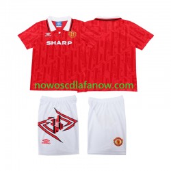 Koszulka Manchester United 1993 Retro Dziecięca Domowy Komplet 1994 Krótkie Rękawy