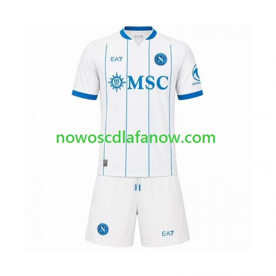Koszulka Napoli Dziecięca Wyjazdowy Komplet 2026-2027 Krótkie Rękawy