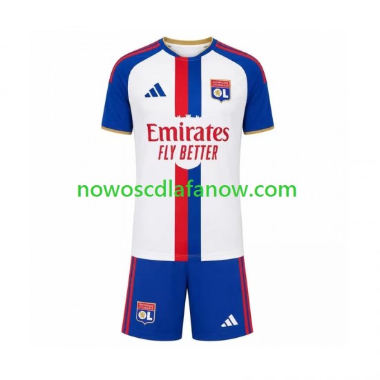 Koszulka Olympique Lyon Dziecięca Wyjazdowy Komplet 2026-2027 Krótkie Rękawy