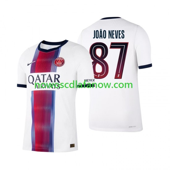 Koszulka Paris Saint-Germain Joao Neves 87 Męska Wyjazdowy Komplet 2026-2027 Krótkie Rękawy
