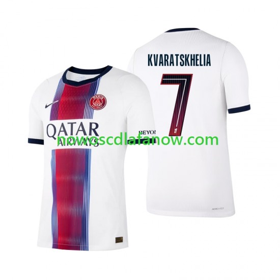 Koszulka Paris Saint-Germain Khvicha Kvaratskhelia 7 Męska Wyjazdowy Komplet 2026-2027 Krótkie Rękawy
