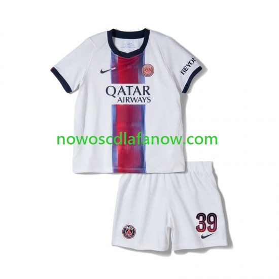 Koszulka Paris Saint-Germain Matvey Safonov 39 Dziecięca Wyjazdowy Komplet 2026-2027 Krótkie Rękawy
