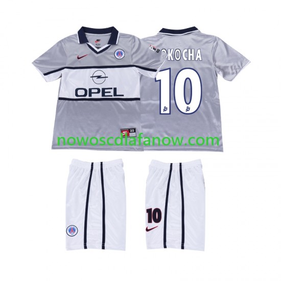 Koszulka Paris Saint-Germain OKOCHA 10 2000 2001 Retro Dziecięca Wyjazdowy Komplet Krótkie Rękawy