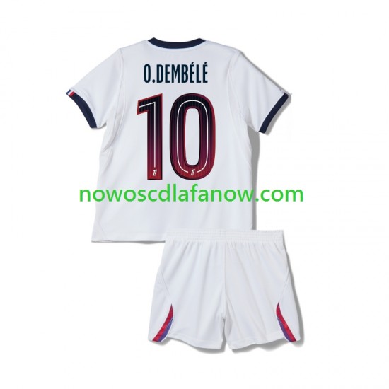 Koszulka Paris Saint-Germain Ousmane Dembele 10 Dziecięca Wyjazdowy Komplet 2026-2027 Krótkie Rękawy