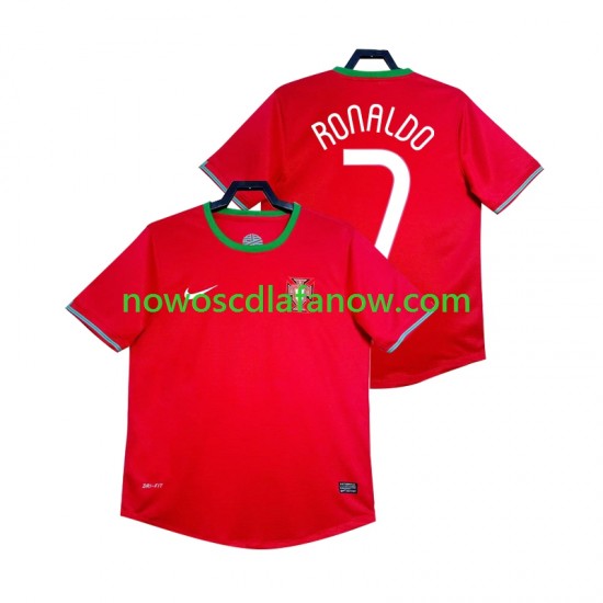 Koszulka Reprezentacja Portugalii Cristiano Ronaldo 7 2012 Retro Męska Domowy Komplet Krótkie Rękawy