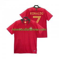 Koszulka Reprezentacja Portugalii Cristiano Ronaldo 7 2018 Retro Męska Domowy Komplet Krótkie Rękawy
