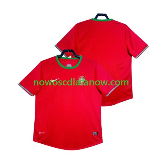 Koszulka Reprezentacja Portugalii 2012 Retro Męska Domowy Komplet Krótkie Rękawy