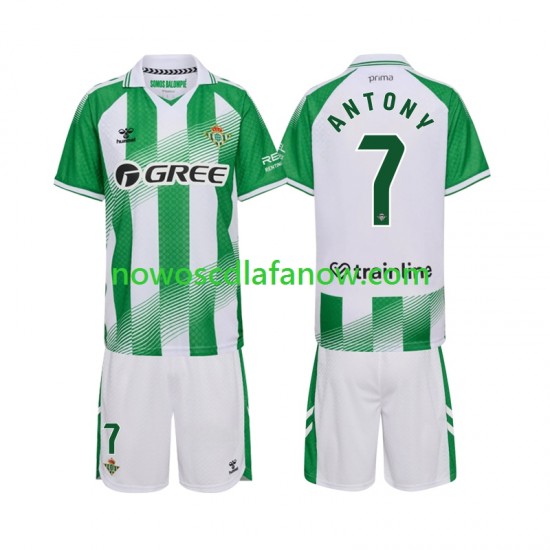 Koszulka Real Betis Anthoy 7 Dziecięca Domowy Komplet 2026-2027 Krótkie Rękawy
