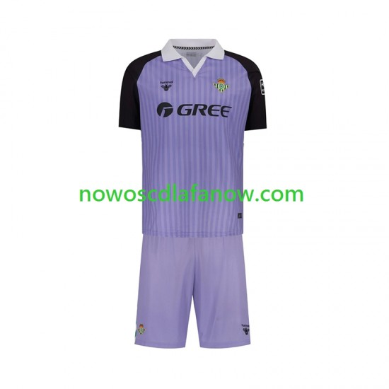 Koszulka Real Betis Bramkarskie Retro Dziecięca Domowy Komplet 2025-2026 Krótkie Rękawy