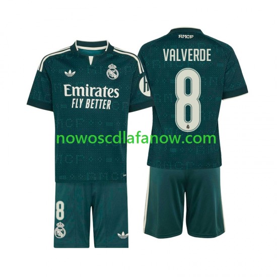 Koszulka Real Madryt Federico Valverde 8 Dziecięca Wyjazdowy Komplet 2026-2027 Krótkie Rękawy