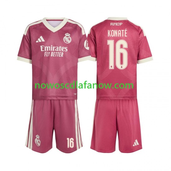 Koszulka Real Madryt Ibrahima Konate 16 Dziecięca Trzeci Komplet 2026-2027 Krótkie Rękawy