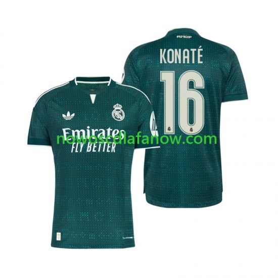 Koszulka Real Madryt Ibrahima Konate 16 Męska Wyjazdowy Komplet 2026-2027 Krótkie Rękawy