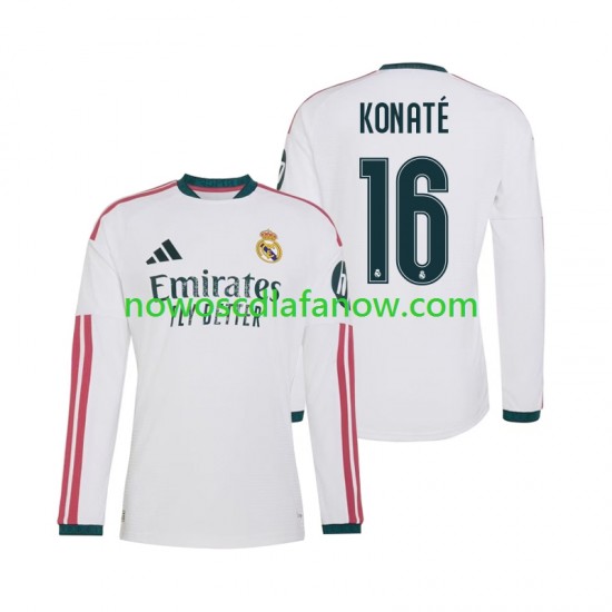 Koszulka Real Madryt Ibrahima Konate 16 Męska Domowy Komplet 2026-2027 Długie Rękawy