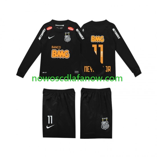 Koszulka Santos NEYMAR JR 11 Classic 2012 2013 Retro Dziecięca Wyjazdowy Komplet Długie Rękawy