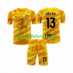 Koszulka Atlético Madryt Jan Oblak 13 Orangecolor Bramkarskie Dziecięca 2023-2024 Krótkie Rękawy